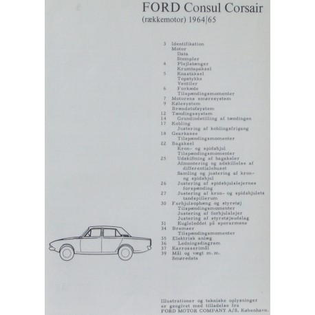 Ford Consul Corsair (rækkemotor). 1964/65.