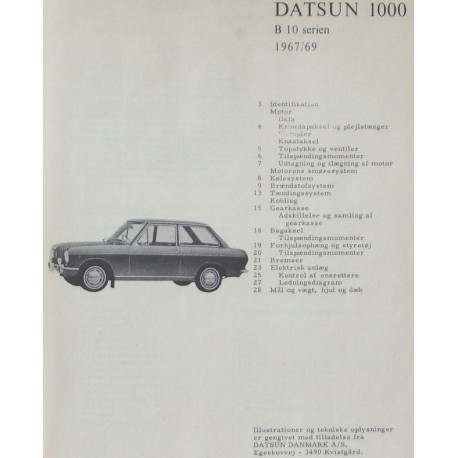 Datsun 1000 B 10 serien. 1967/69.