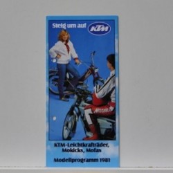 KTM Modellprogramm 1981 - KTM-Leichtkrafträder, Mokicks, Mofas