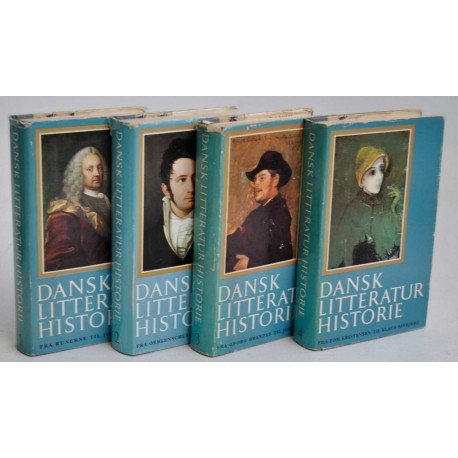 Dansk litteratur historie. Bind 1 - 4